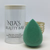 Mint Green - Slanted Teardrop Cut - Beautyblender Sponge with Holder and Travel Case - Hydrophilic Foam Sponge - Latex free - Extra soft for a streak free - even blend - Non-irritating, - Non-allergenic - Odorless - Long-lasting, - washable and reusable - Travel Pod - 3 in 1 - Mint Blue Green - Green - Teardrop Cut