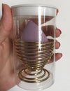 Lilac - Slanted Teardrop Cut - Tear Drop Cut - Beautyblender Sponge with Holder and Travel Case  - Hydrophilic Foam Sponge - Latex free - Extra soft for a streak free - even blend - Non-irritating, - Non-allergenic - Odorless - Long-lasting, - washable and reusable - Travel Pod - 3 in 1 - Lilac - Lavender - Slanted Teardrop Cut