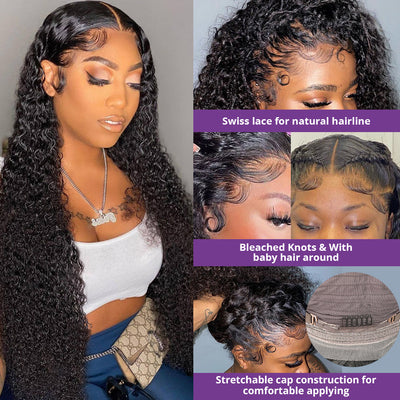 Deep Wave Curly Lace Human Hair Wigs